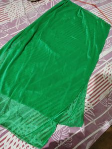 🌸Green Embroidery Gown With Churidaar And Duapatt