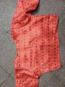 Red Patterned Blouse