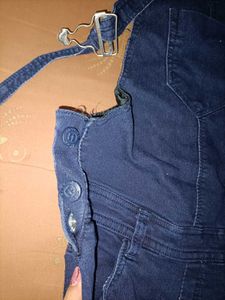 Denim Overalls Shorts
