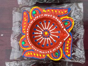 Navratri Nd Diwali Special Clay Diyas (Set of 3)