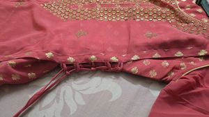 Pink Mirror Work gown.