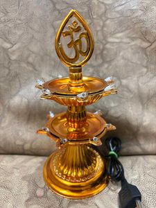 Golden Om Diya Lamp