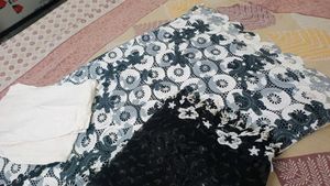 Black And White Net Work Suit
