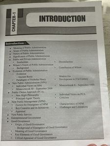 Public Administration Paper-I