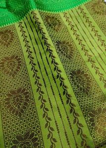 KASI Premium Rare Silk Saree With Green Patterned