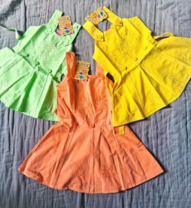 Girls&#39; Embroidered Dresses - Set of 3