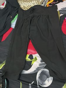 Brasso Suit With Black Salwar And Net Dupatta