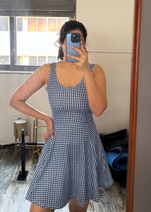 H&M - Checkered Skater Dress