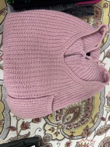 Dusty Rose Pocket Sweater