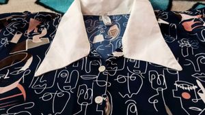 Abstract Print Crop Top