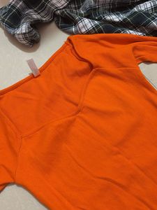 Orange Long Sleeve Top