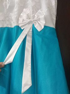 White And Blue Cinderella Dress Stitched