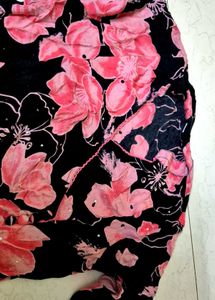 Black Pink Kurta With Slit