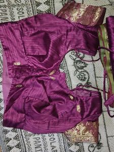 New Purple 💜🥻Sari With Blouse♥️🦋