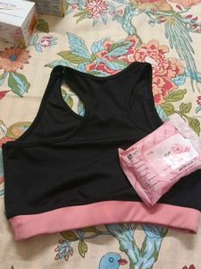 Combo Sports Bra With Face Wipes Tissues