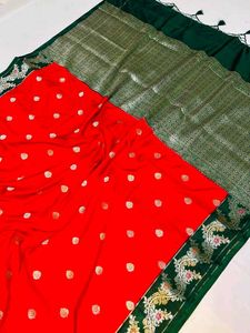 Elegant Black Banarasi Saree