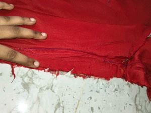 Red Embroidered Kurta