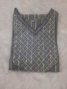 Grey Simple Design Kurti