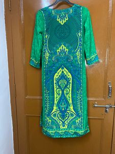 Green Printed Kurti For Women