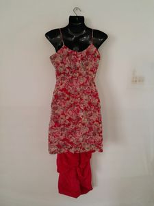 Rose Pink Printed Kurta Set (Women&#39;s)