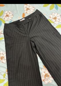 Pinstripe Flare Leg Trousers