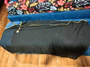 SALE!!Black Dupatta havng gold pearl,patti hangn