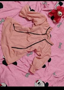 Elegant Pink Tie-Neck Top