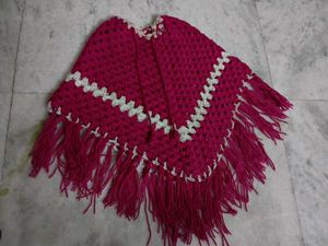 New Handmade Kids' Poncho(FREE FLOWER CLIP)