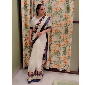 Elegant White Saree