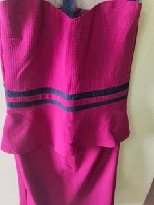 Chic Pink &amp; Black Party Dress