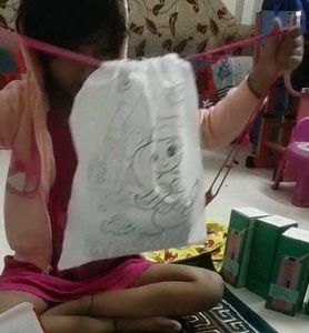 Canvas DIY Colouring Backpack