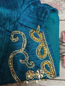 Teal Embroidered Blouse
