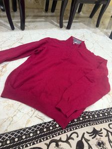Melavede Red Zip Sweater
