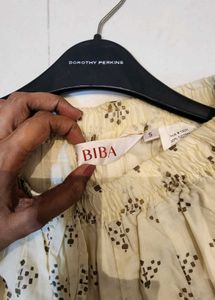 Biba Off White Golden Print Pallazo
