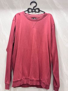 Peach Color Crew Neck Sweatshirt