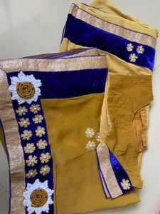 Khaki Saree