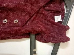 Burgundy Sparkle Romper