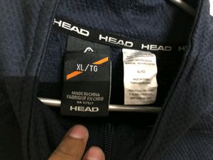Head Zip Up Blue Jecket