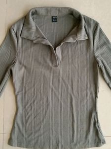 SHEIN Grey Full Sleeve Shirt Size:M