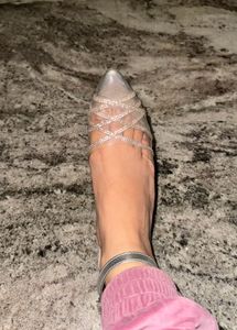 silver heels