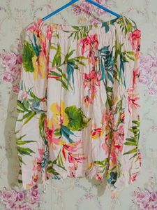 off shoulder top floral print