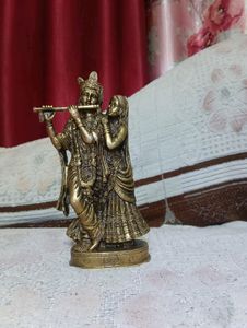 Radha Krishna Pure Brass Murti