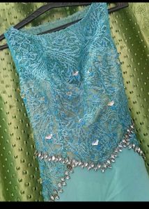 Bodycon Dress With Lace And Stone Works