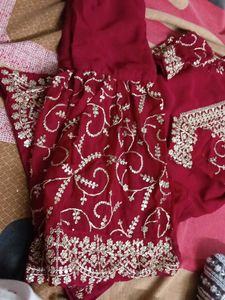 Elegant Maroon Embroidered Salwar Kameez