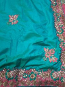 Pink Embroidered Fabric