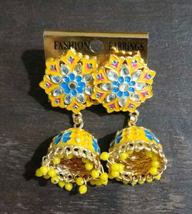 Yellow Jhumka