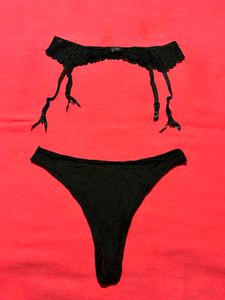 H&amp;M Panty + Thong + Garter Combo (4pcs) size/M