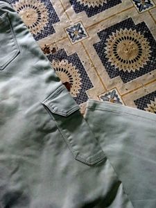 Green cargo straight fit pant