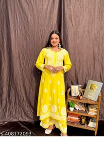 chickankari work kurti
