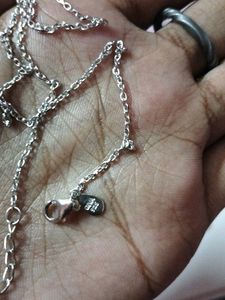 Silver Chequer Rhombus Pendant With Link Chain×1